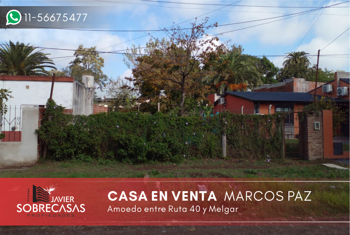 CASA EN VENTA - Marcos Paz - Pcia de Buenos Aires.