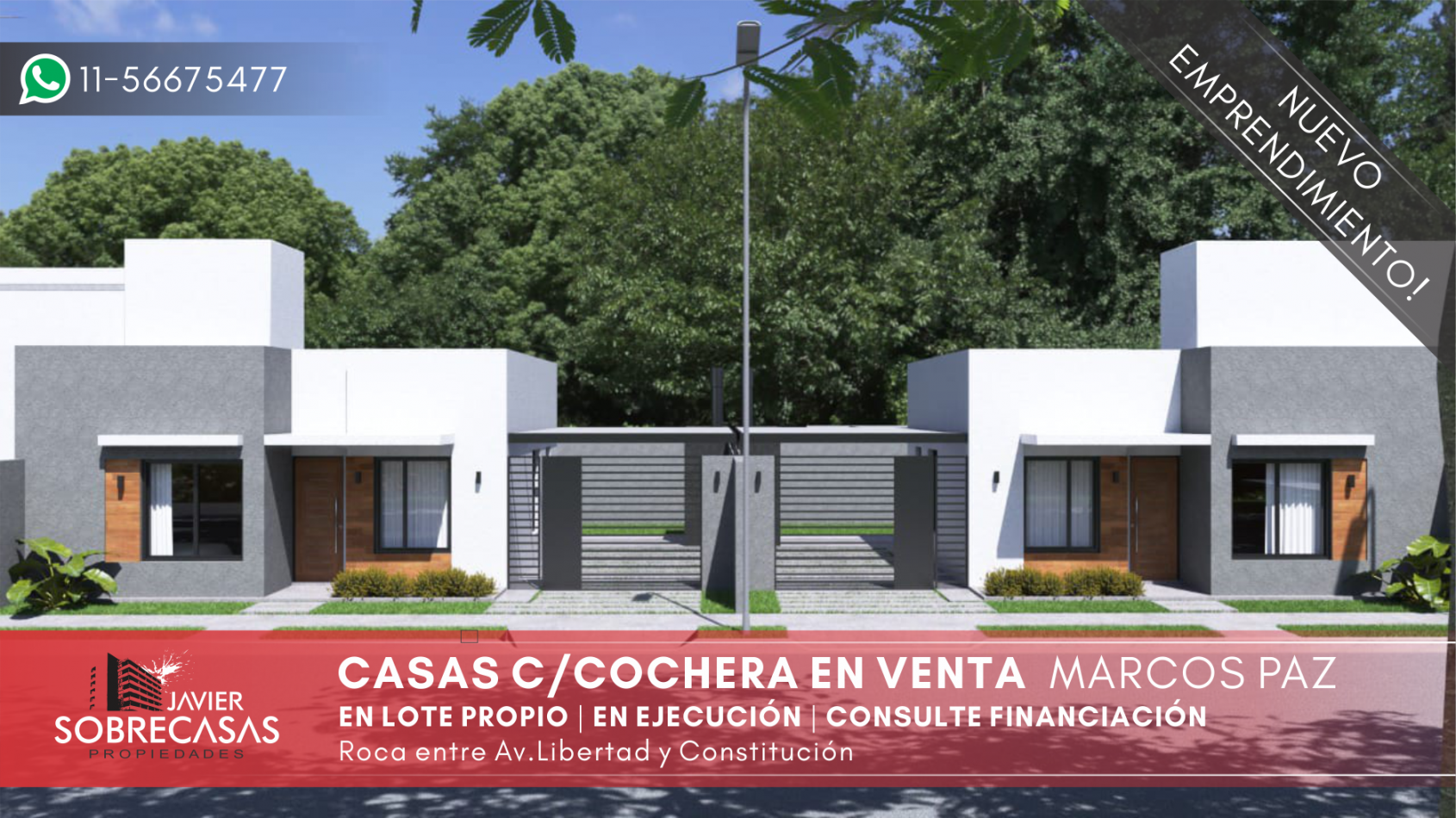 CASAS A ESTRENAR EN VENTA - Marcos Paz - Pcia. Buenos Aires. 