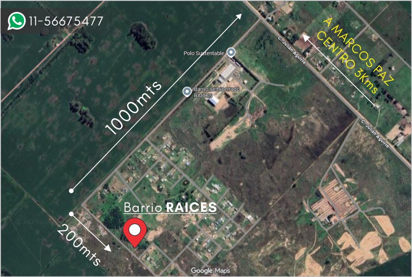 LOTES EN VENTA - Marcos Paz - Pcia. Buenos Aires. 