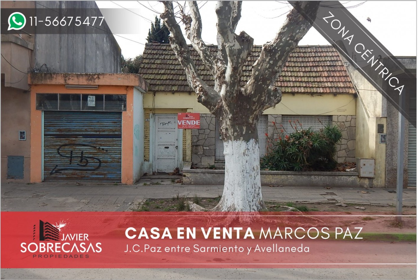 CASA CON LOCAL EN VENTA - Marcos Paz - Pcia. de Buenos Aires.