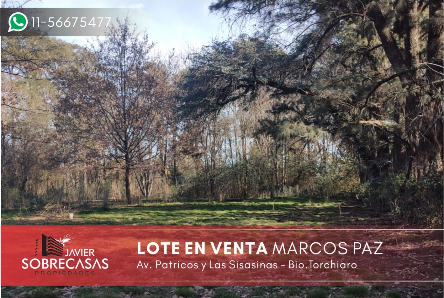Lote en venta - Marcos Paz - Pcia. de Buenos Aires.