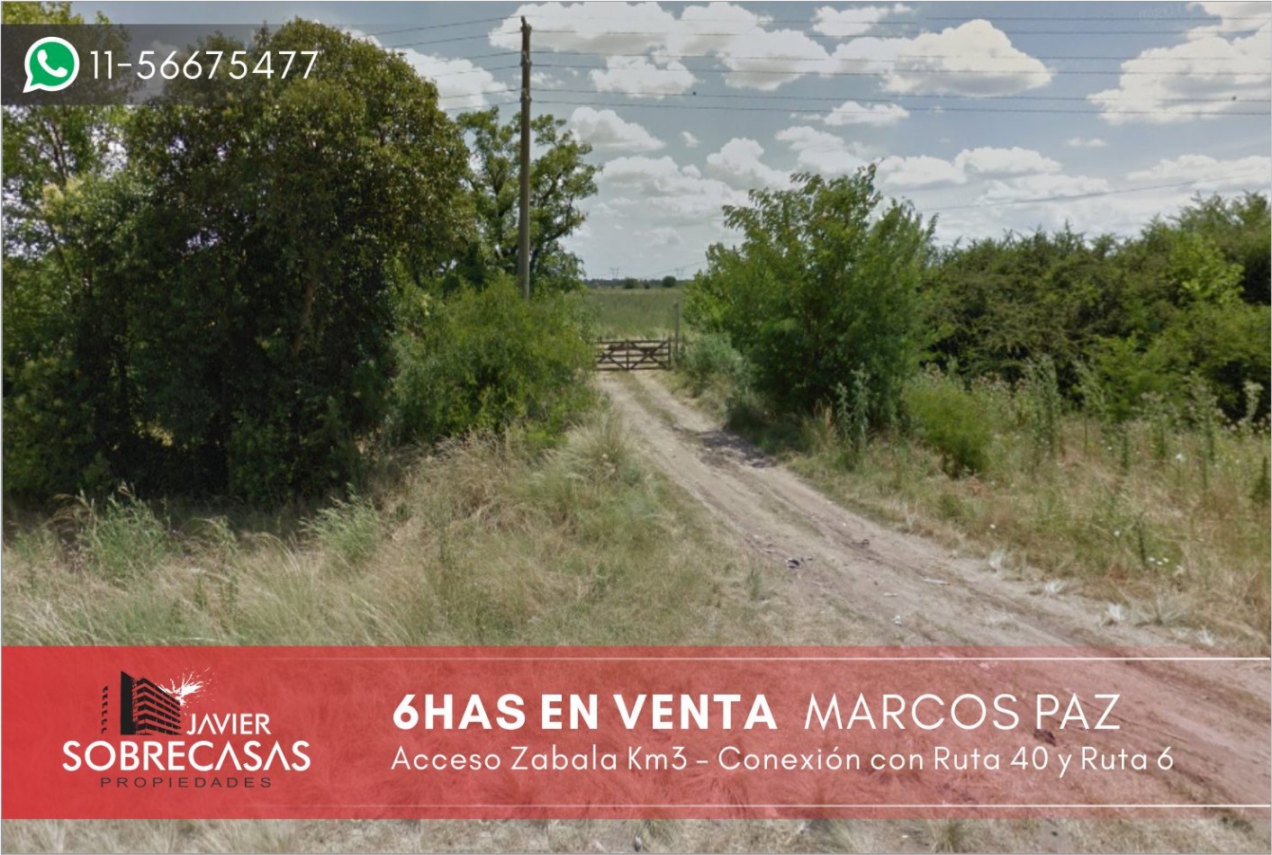 CAMPO EN VENTA - Marcos Paz - Pcia. de Buenos Aires.