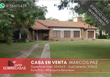 CASAQUINTA EN VENTA - Marcos Paz - Pcia. de Bs.As.