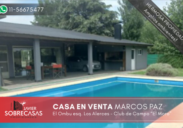 CASAQUINTA EN VENTA - Club de campo El Moro - Marcos Paz - Pcia. de Buenos Aires.