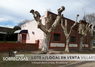 LOTE CON LOCAL Y VIVIENDA EN VENTA - Villars, Las Heras - Pcia de Buenos Aires.
