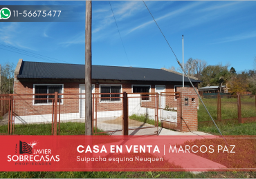 CASAS EN VENTA nuevas a estrenar - Marcos paz - Pcia. de Buenos Aires. 