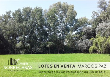 LOTES en Venta - Marcos Paz - Pcia. Buenos Aires. 