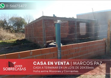 LOTE C/MEJORAS EN VENTA - Marcos Paz - Pcia. de Buenos Aires